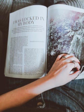 Person Turning Page