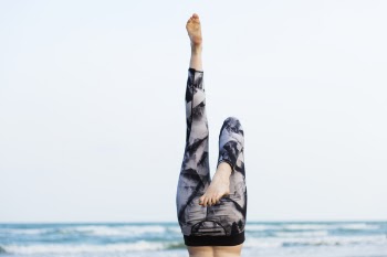 Person Upside Down Near Seashore