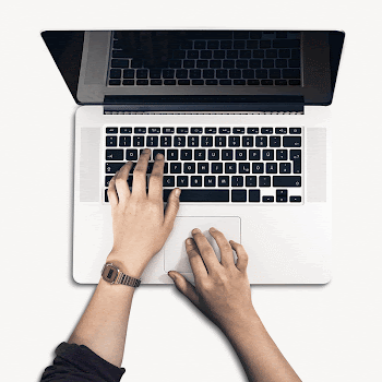 Person using laptop collage element, | Free Photo - rawpixel