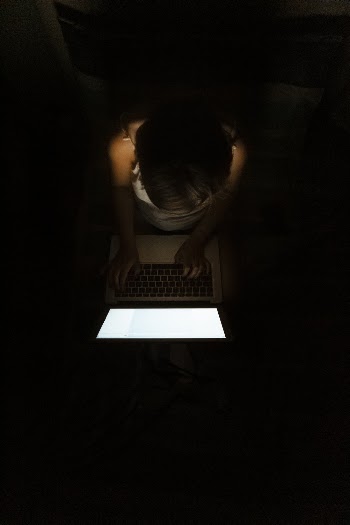Person Using Laptop Computer