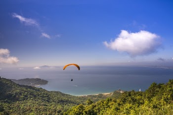 Person Using Parachute 