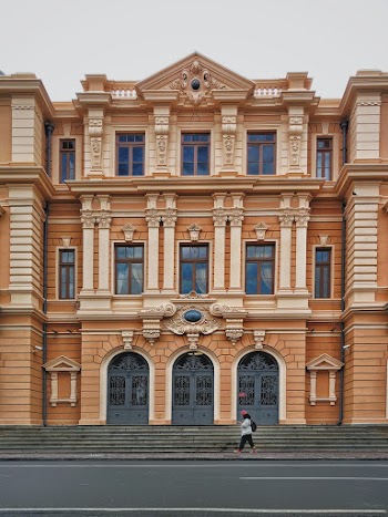Person Walking Near Brown Concrete Building