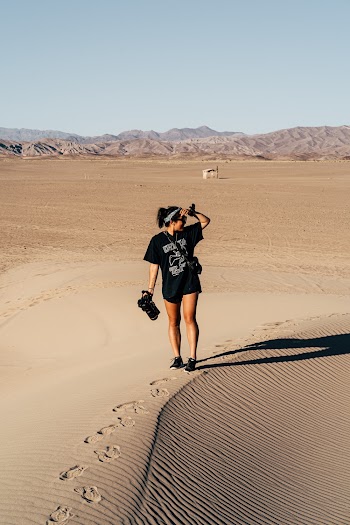 Person Walking On Dessert