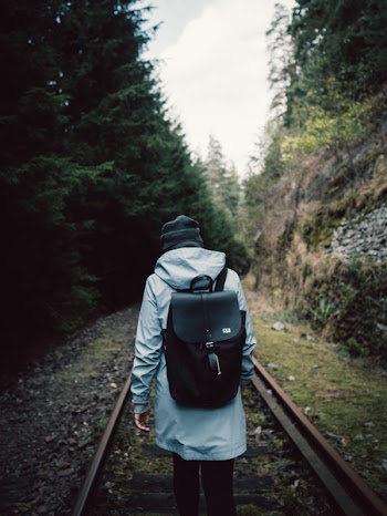 Person Walking On Railway