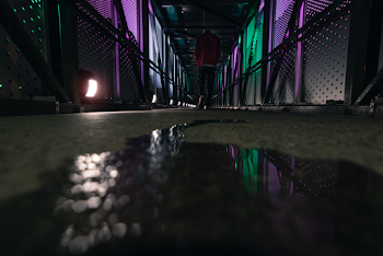 Person Walking on Road