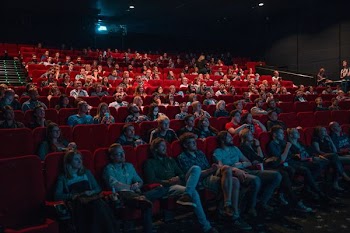 person watching movie