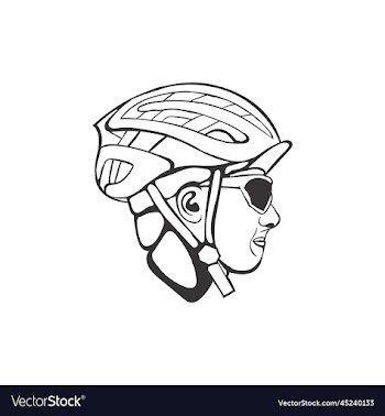 person wearing bicycle helmet design