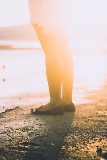 Person Wearing Black Flat Shoes