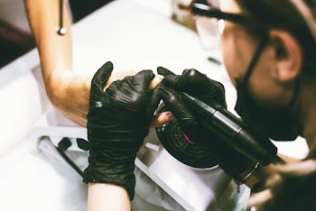 Person Wearing Black Gloves 