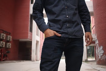 Person Wearing Black Sport Shirt and Black Jeans