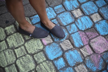 Person Wearing Blue Flat Shoes