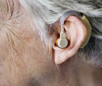 Person Wearing Hearing Aid