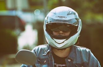 Person Wearing Helmet