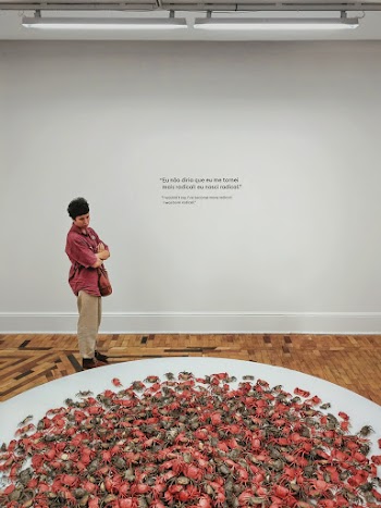 Person Wearing Red  Shirt and Beige Pants Looking at Side