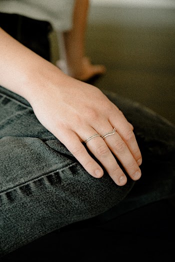 Person Wearing Silver-colored Ring