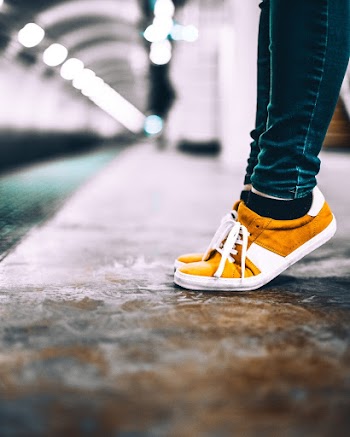 person wearing sneakers