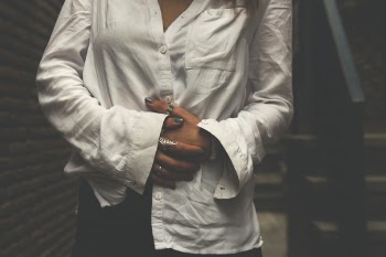 Person Wearing White Dress Shirt