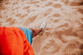 Person Wearing White Shoe