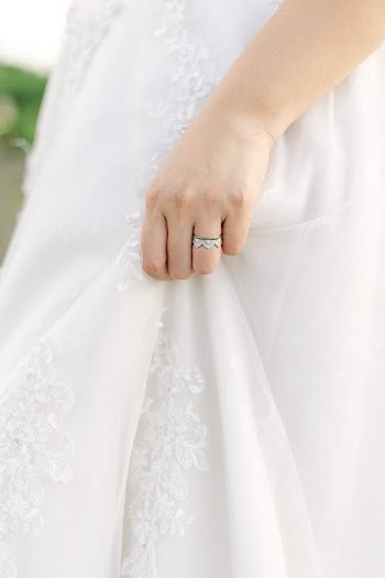 Person Wearing White Wedding Dress