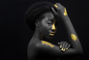 Person with Gold Paint