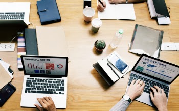 Person Working on Laptop Computer