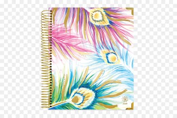 Personal organizer Diary Calendar Academic year - feather watercolor 