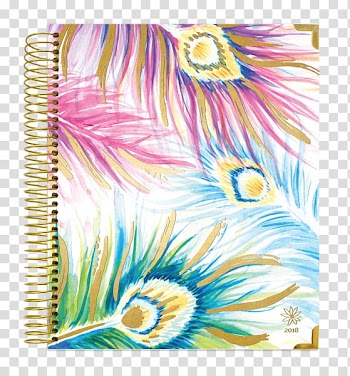 Personal organizer Diary Calendar Academic year, feather watercolor transparent background PNG clipart
