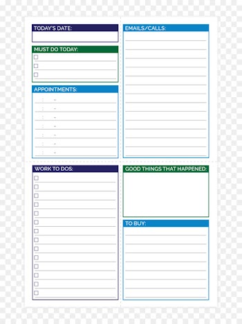 Personal organizer Paper Notebook Document Planning - daily calendars 