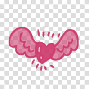 Personalization for Girls, pink heart with wings illustration transparent background PNG clipart