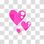 Personalization for Girls, three pink hearts illustration transparent background PNG clipart