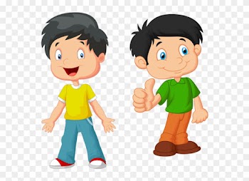 Personnages, Illustration, Individu, Personne, Gens - Boy And Girl Standing Clipart