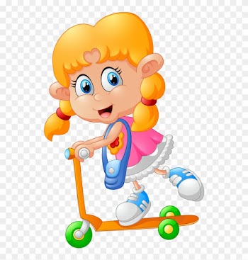 Personnages, Illustration, Individu, Personne, Gens - Cartoon Girl Playing