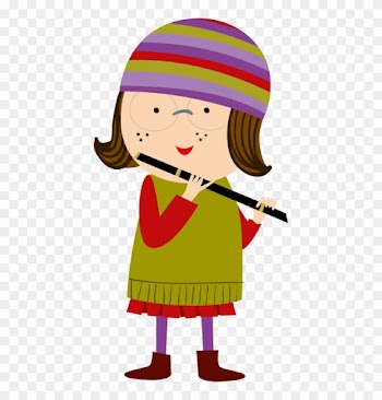 Personnages, Illustration, Individu, Personne, Gens - Girl Playing Flute Clipart Png
