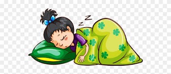 Personnages, Illustration, Individu, Personne, Gens - Girl Sleeping Clipart
