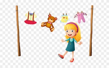 Personnages, Illustration, Individu, Personne, Gens - Little Blonde Girl Cartoon
