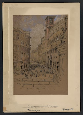 Perugia (ca. 1904-1908) drawing in high | Free Photo - rawpixel