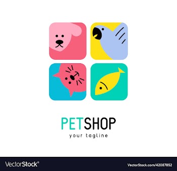 pet shop store veterinary clinic company logo icon
