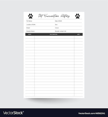 pet vaccination history