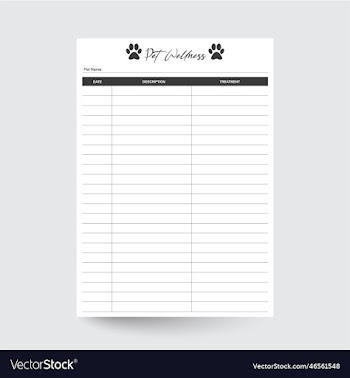 pet wellness log