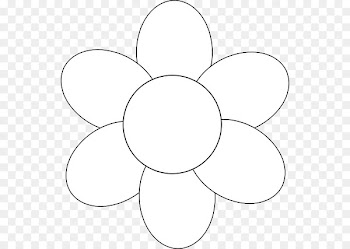 Petal Flower Paper Image Clip art - applies outline 