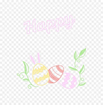 Petal Pattern - Easter bunny with eggs 