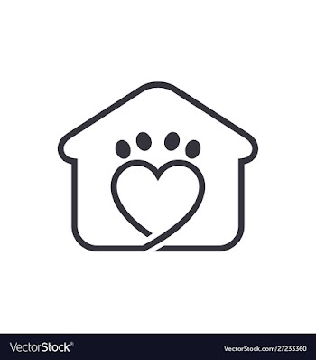 Pets home logo template pet home logo vector image