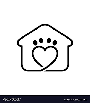 Pets home logo template pet home logo vector image