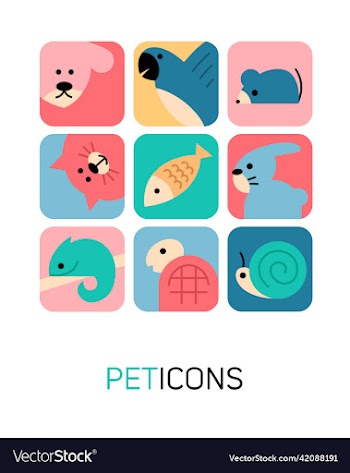 pets icons logo shop veterinary clinic company