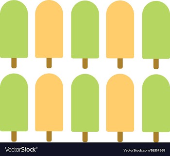 Pettren ice cream greentea and orenge icon vector image