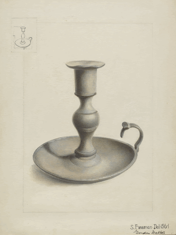 Pewter Candle Holder (c. 1936) | Free Photo - rawpixel