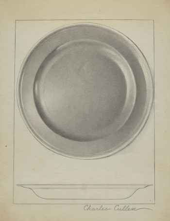 Pewter Plate (ca. 1936) by Charles | Free Photo - rawpixel