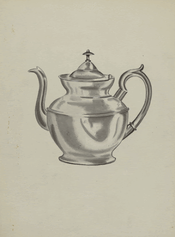 Pewter Teapot (ca. 1936) by Fred | Free Photo - rawpixel