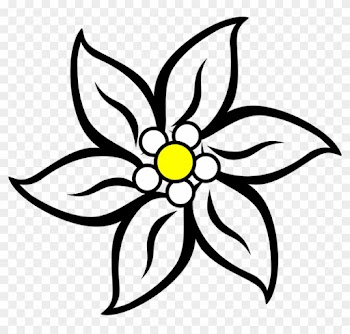 Pflanzen Clipart Schwarz Weiß - Flower Clip Art Black And White