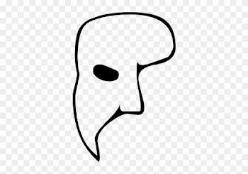 Phantom Opera Mask Clipart - Phantom Of The Opera Mask Vector